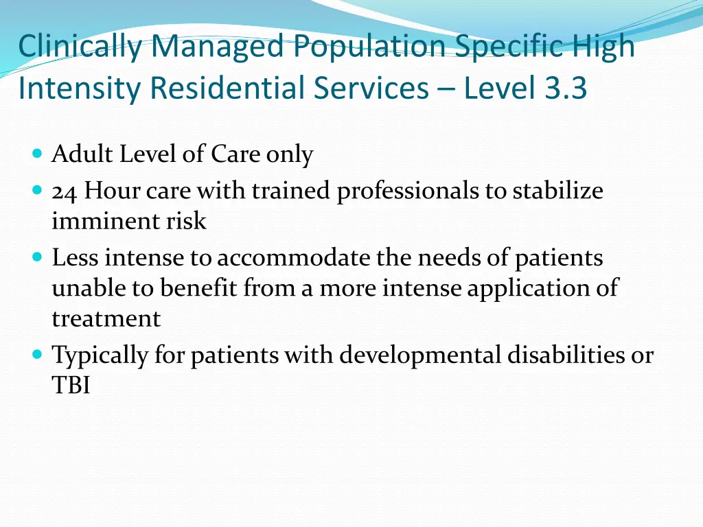 clinically managed population specific high