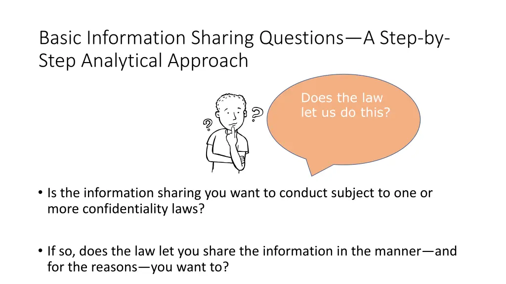 basic information sharing questions a step