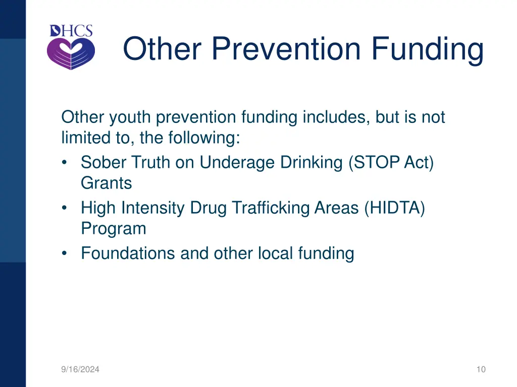 other prevention funding