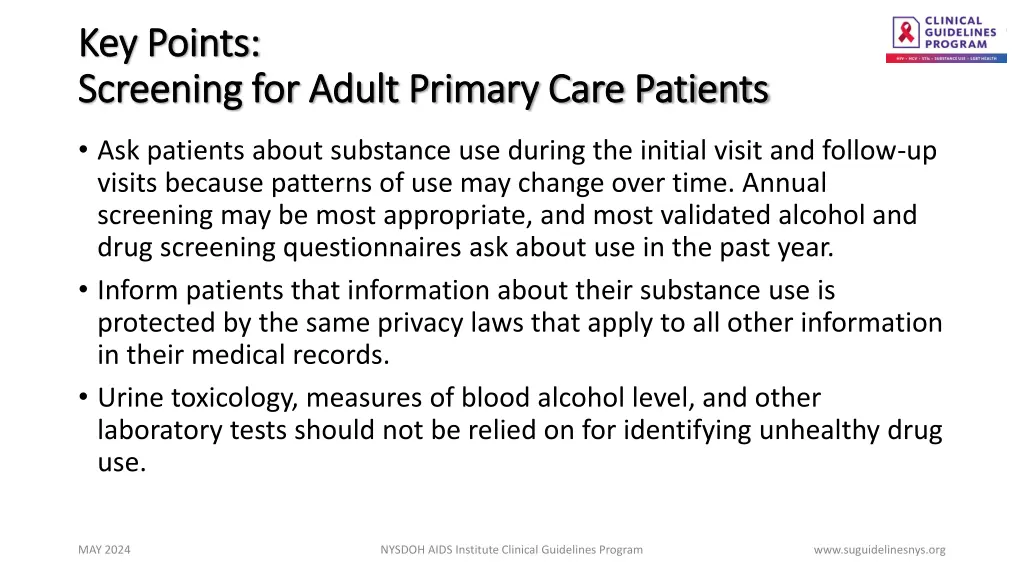 key points key points screening for adult primary