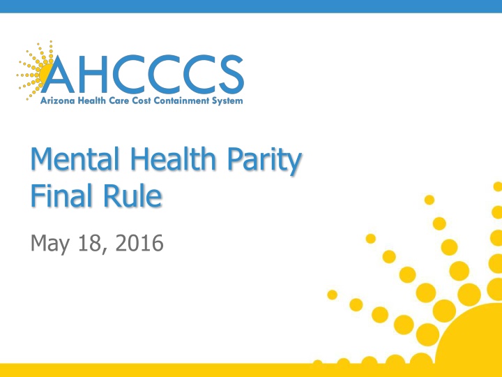 mental health parity final rule