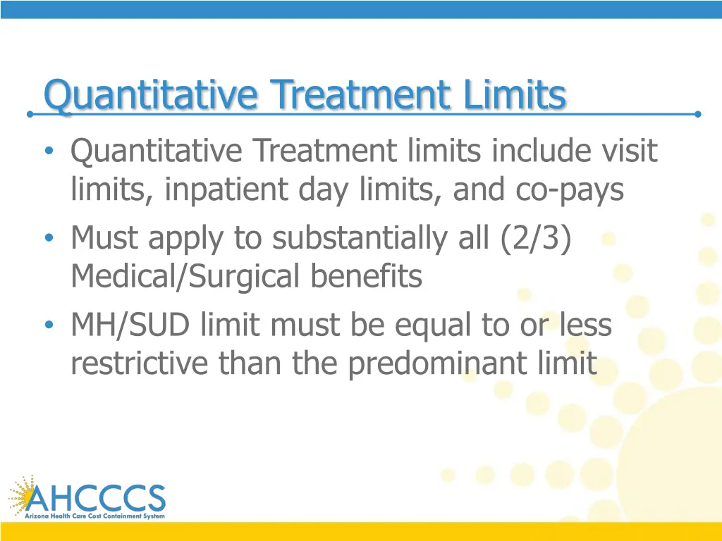 quantitative treatment limits quantitative