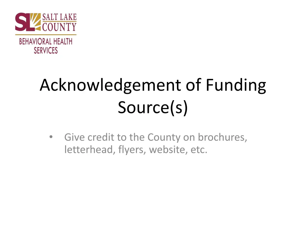 acknowledgement of funding source s