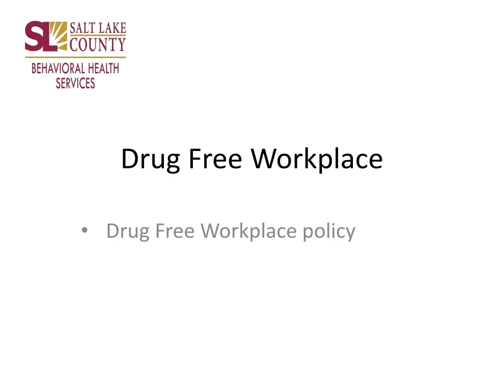 drug free workplace