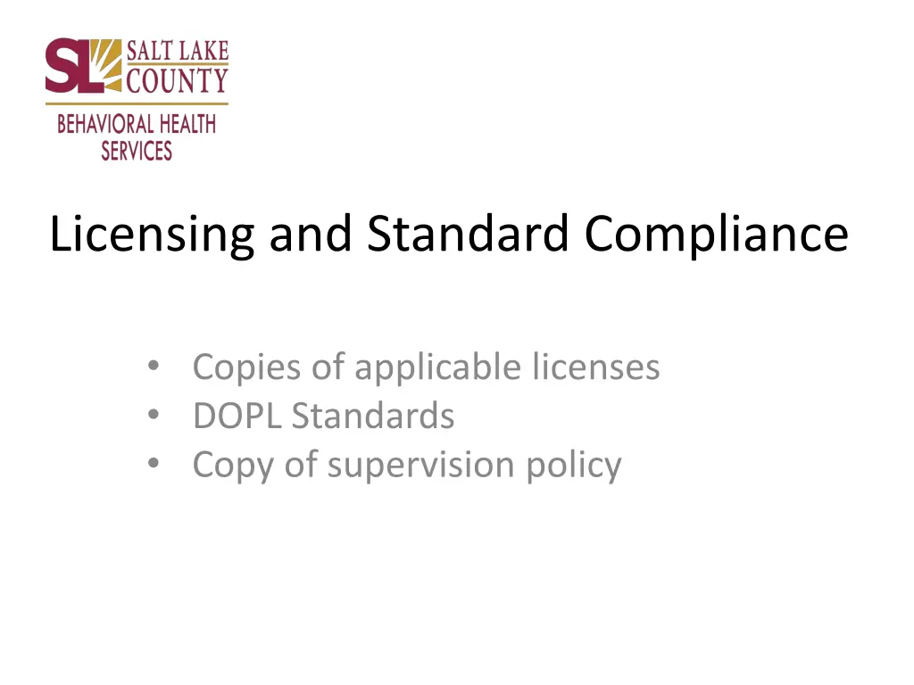 licensing and standard compliance