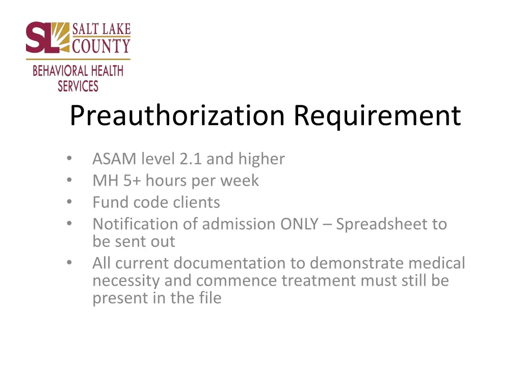 preauthorization requirement