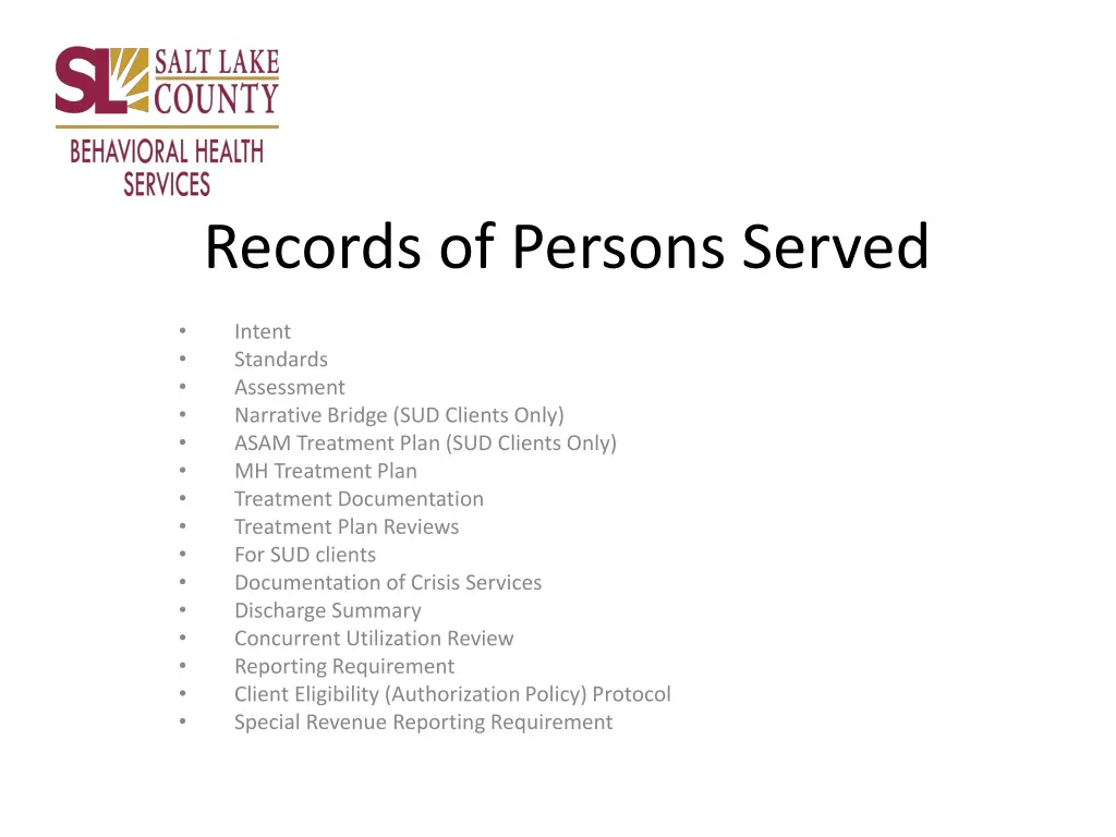 records of persons served