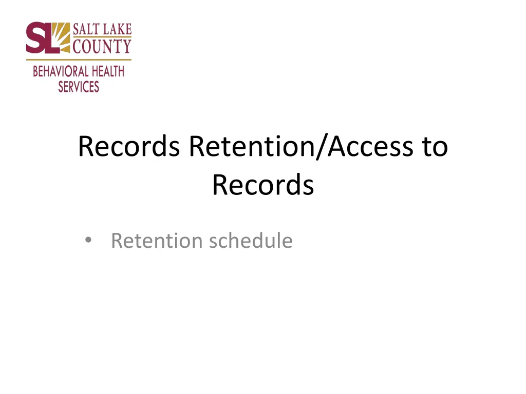 records retention access to records