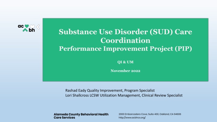 substance use disorder sud care coordination