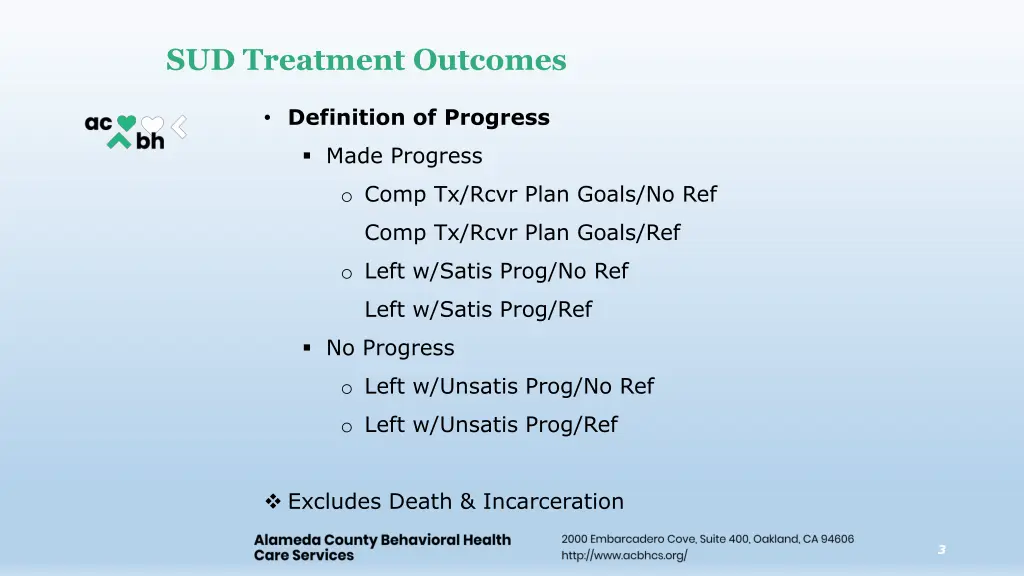 sud treatment outcomes