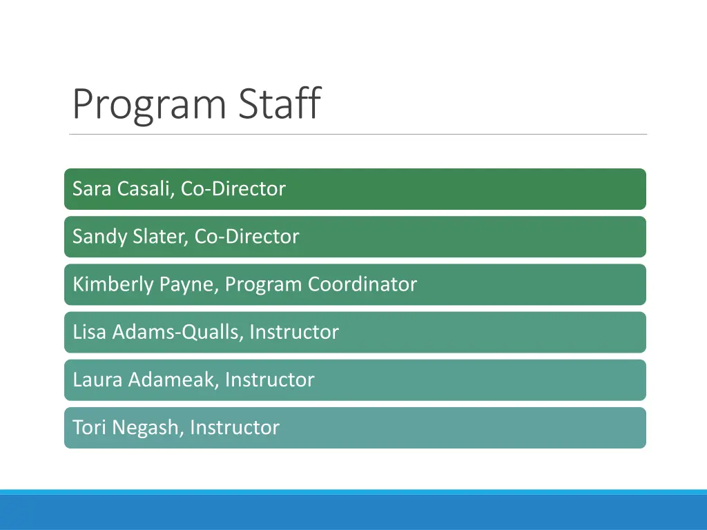 program staff