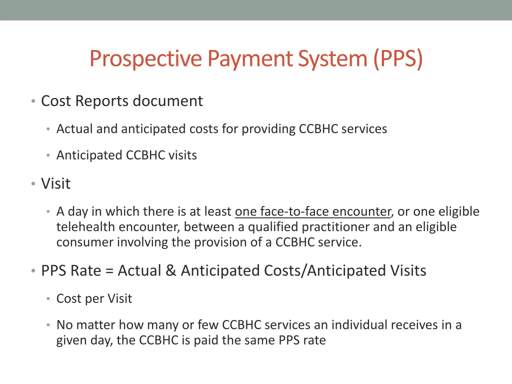 prospective payment system pps