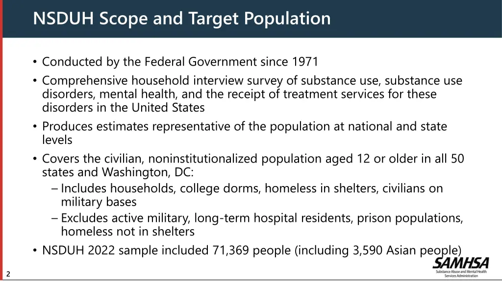 nsduh scope and target population