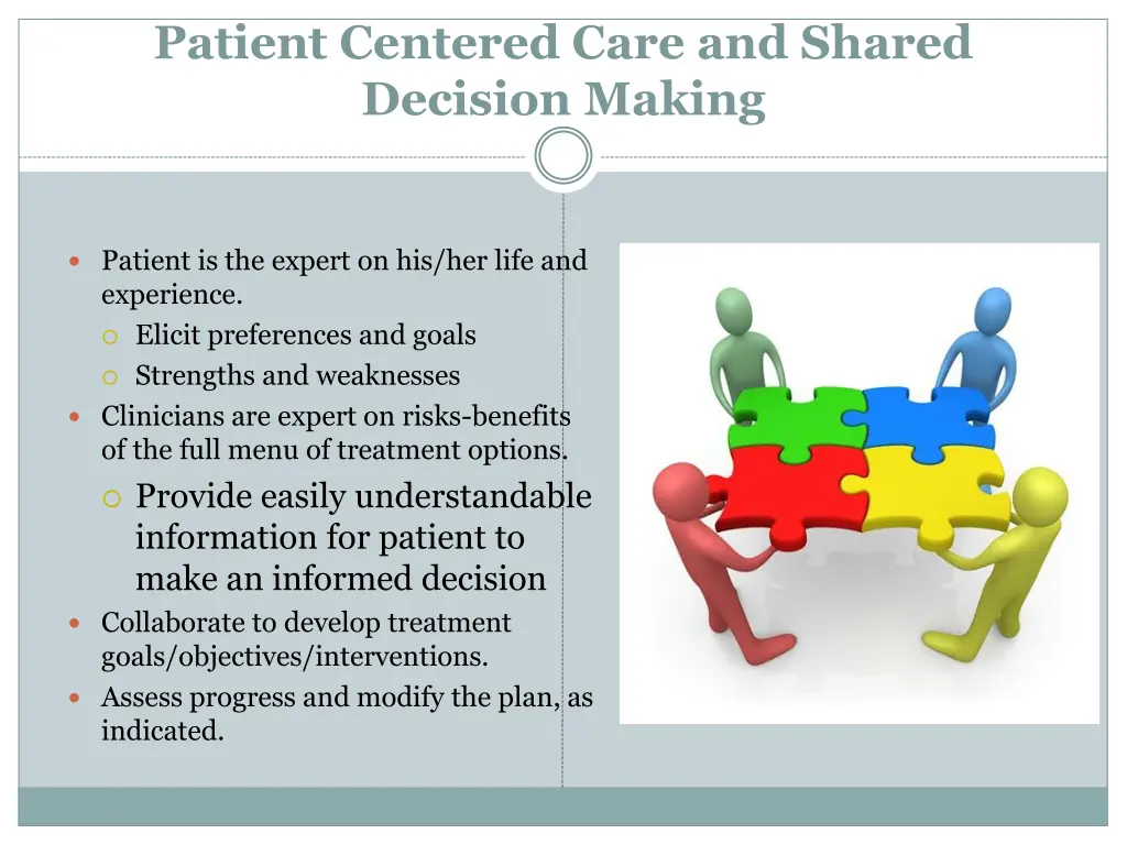 patient centered care and shared decision making