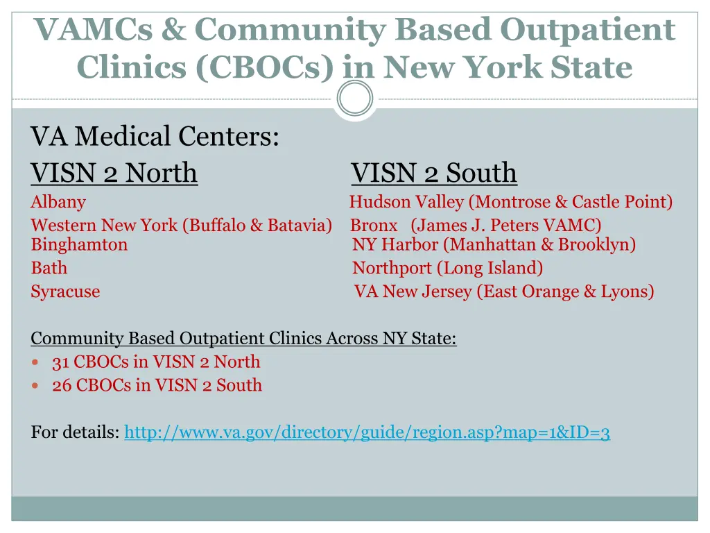 vamcs community based outpatient clinics cbocs