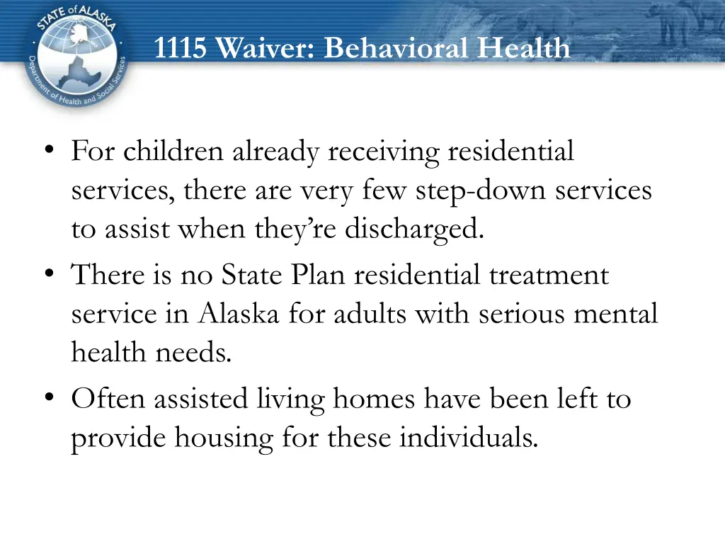 1115 waiver behavioral health 2