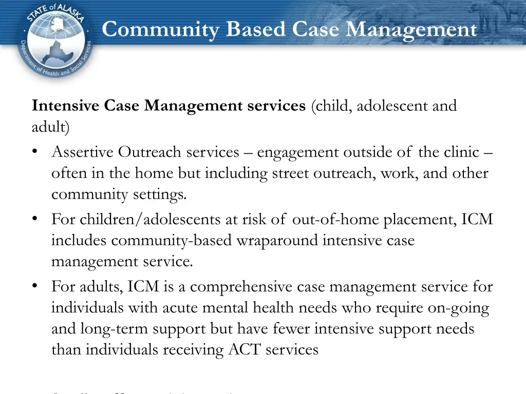 community based case management