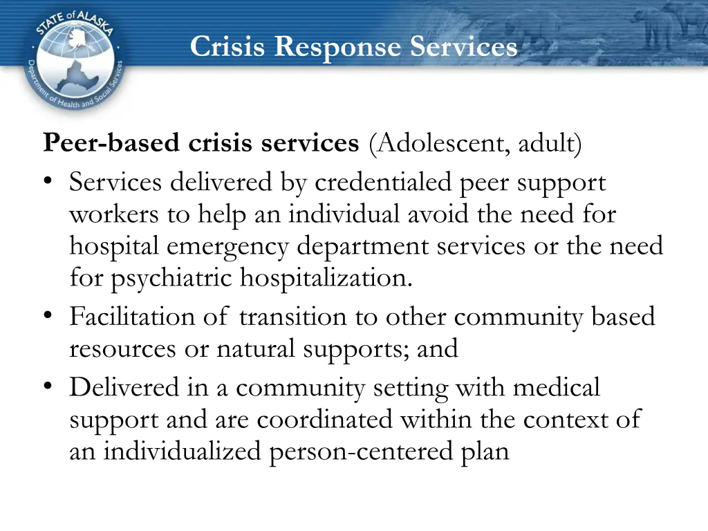 crisis response services