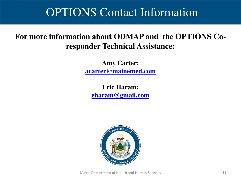 options contact information 1