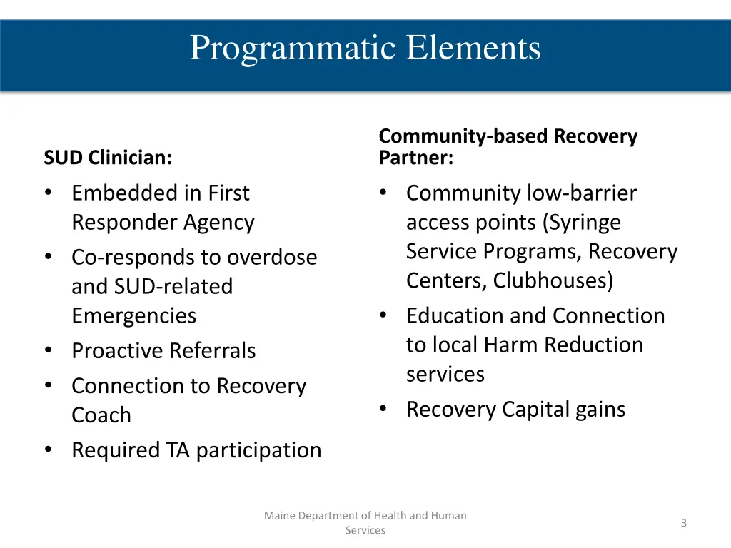 programmatic elements