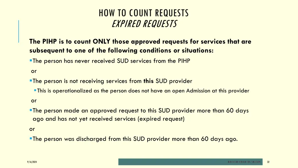 how to count requests expired requests