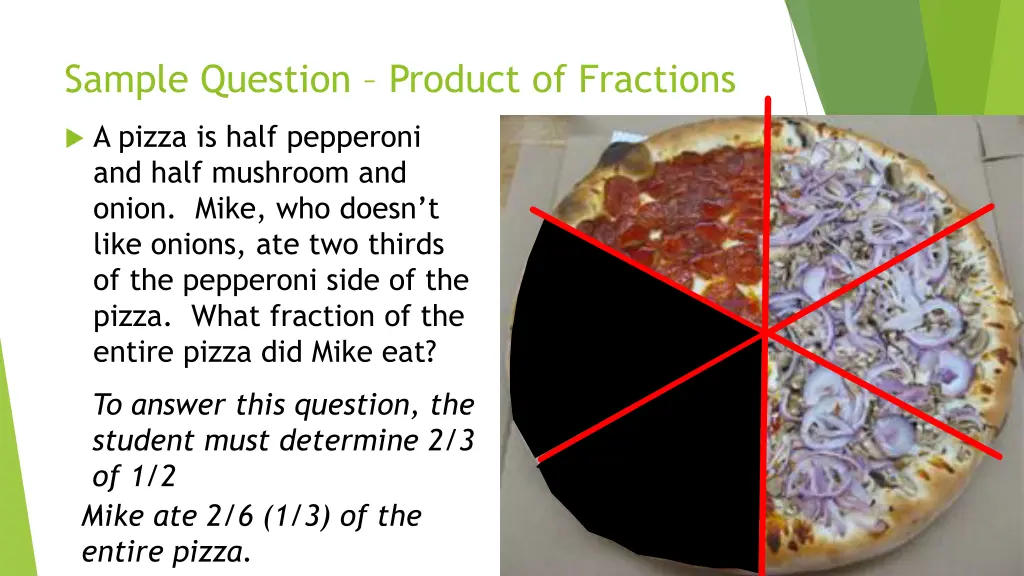 sample question product of fractions