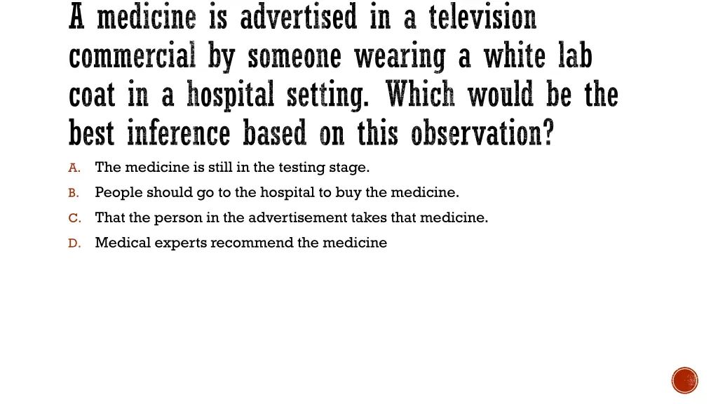 a medicine is advertised in a television