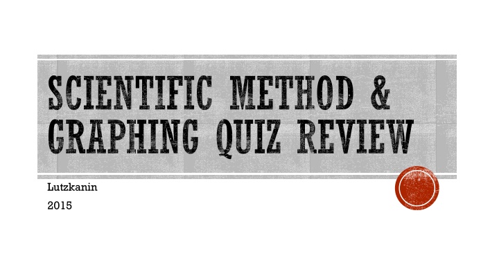 scientific method graphing quiz review