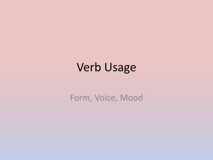 verb usage