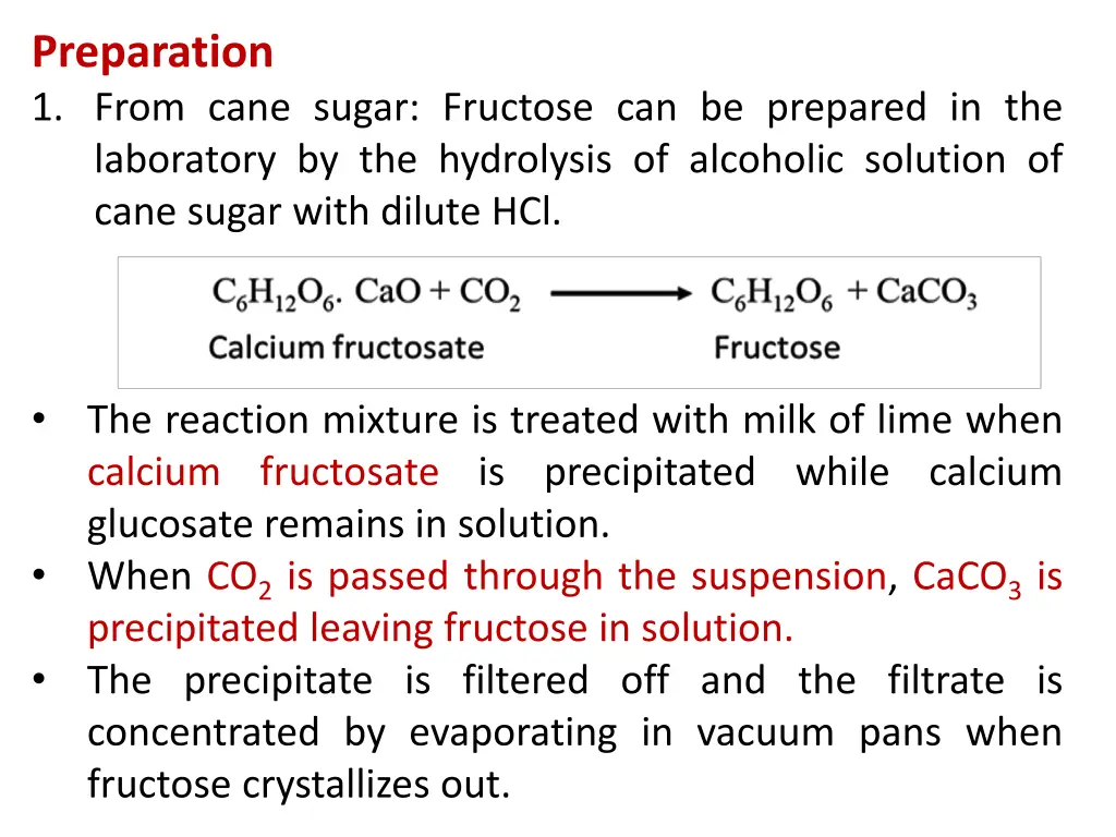 preparation 1 from cane sugar fructose