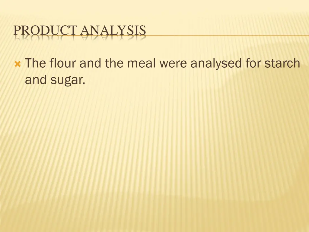 product analysis