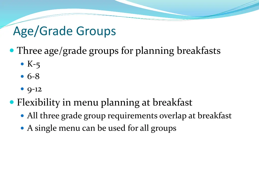 age grade groups