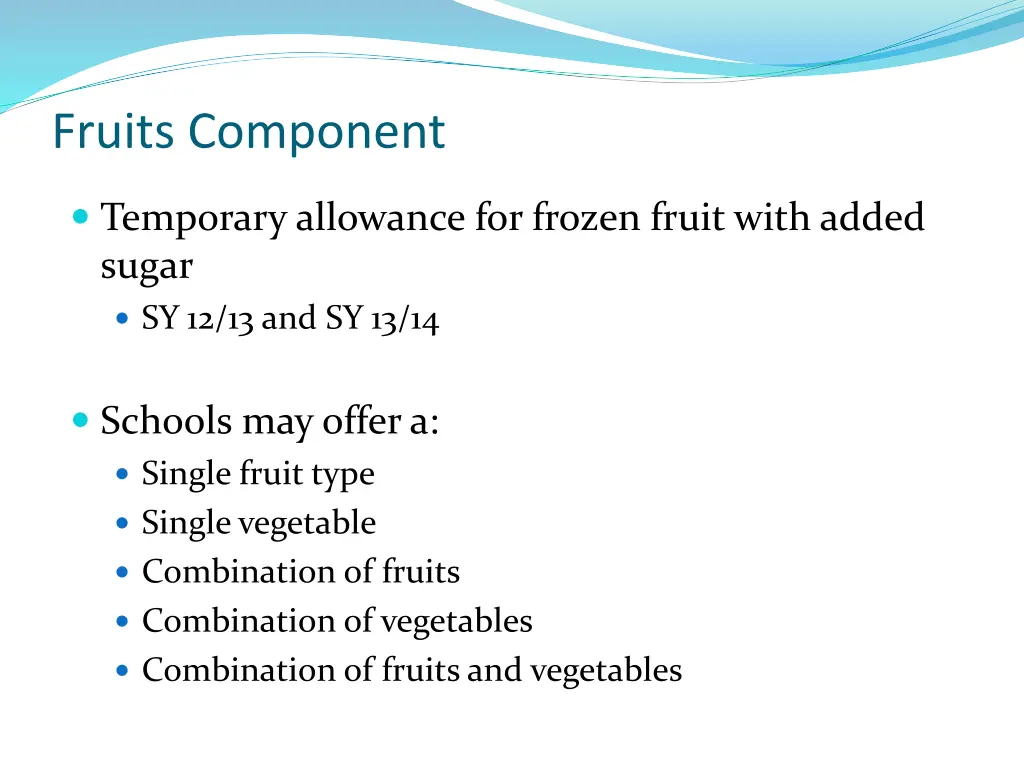 fruits component 1