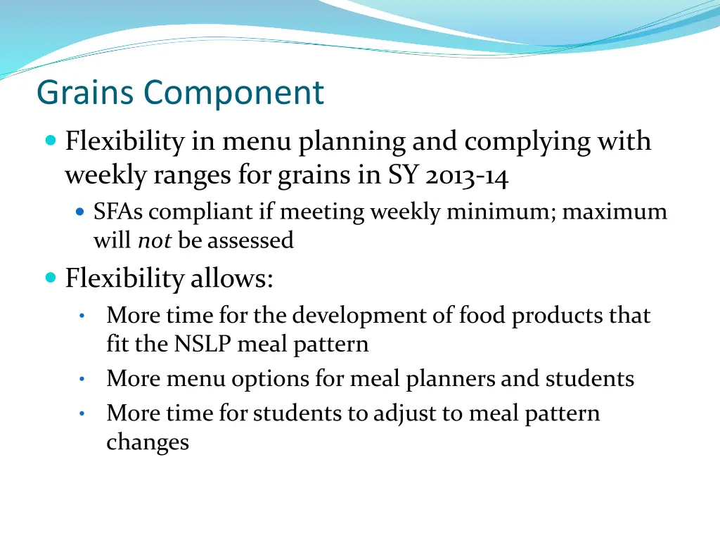 grains component