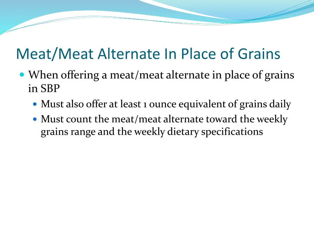 meat meat alternate in place of grains