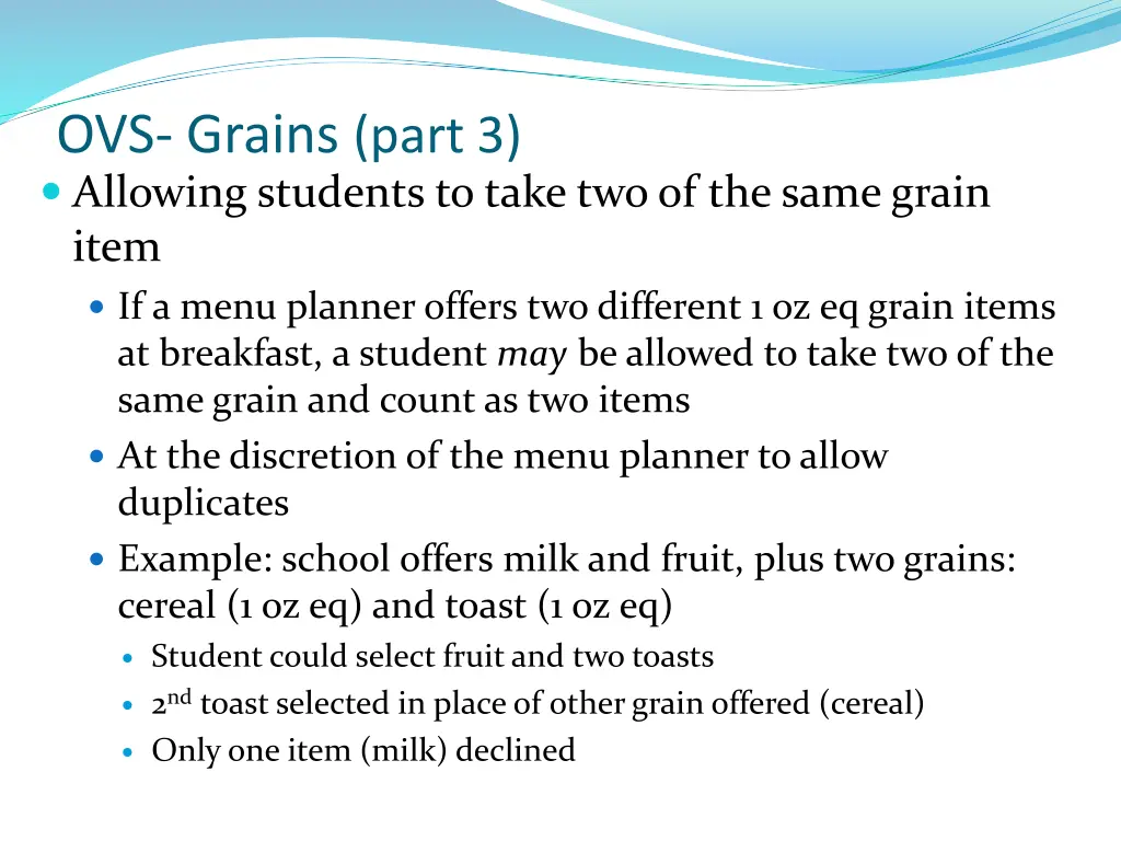 ovs grains part 3 allowing students to take