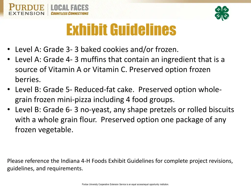 exhibit guidelines