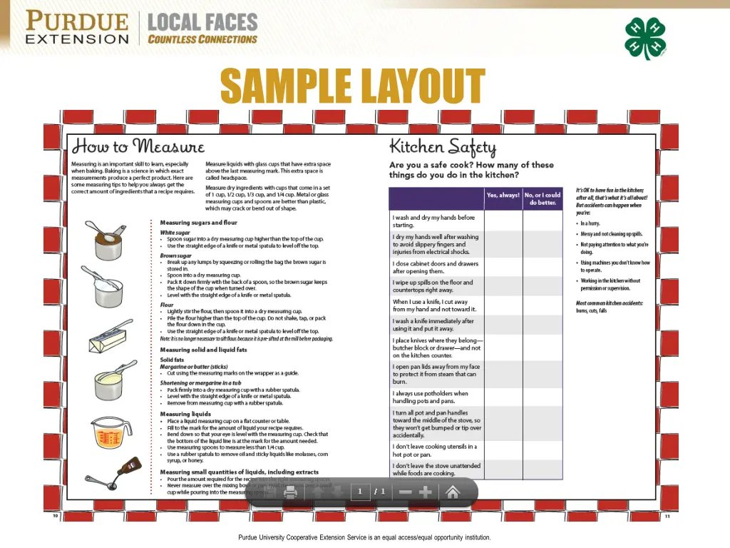 sample layout