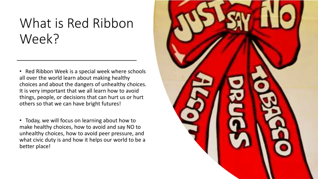 what is red ribbon week