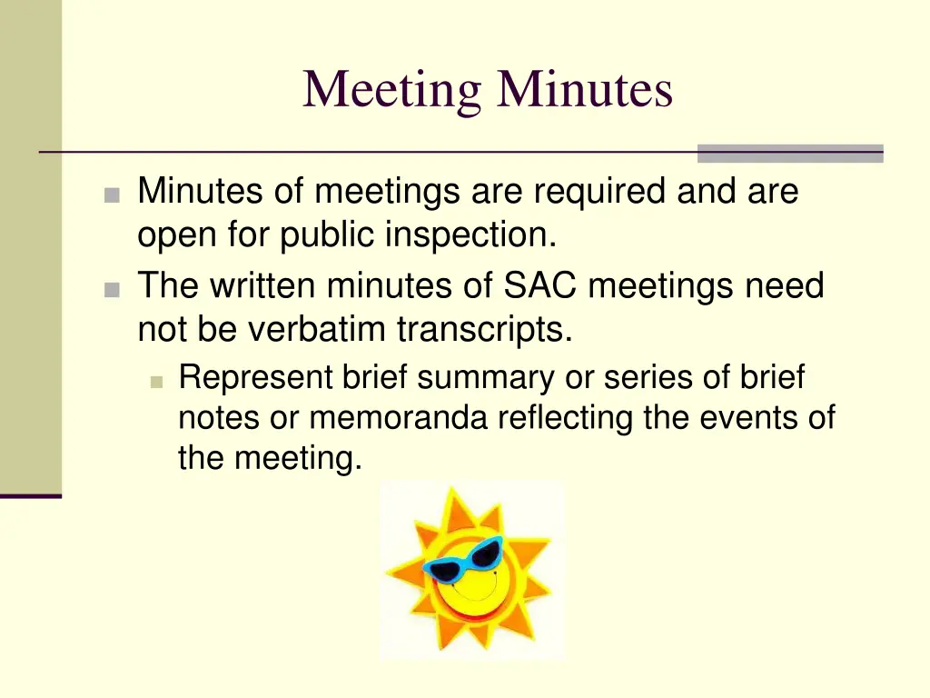 meeting minutes