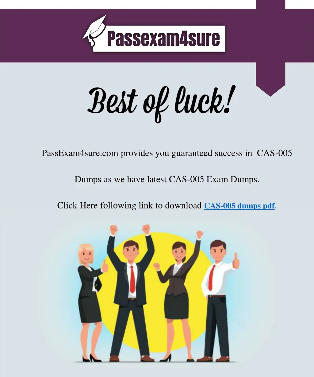 passexam4sure com provides you guaranteed success