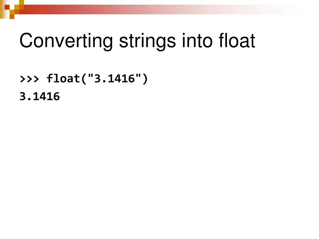 converting strings into float