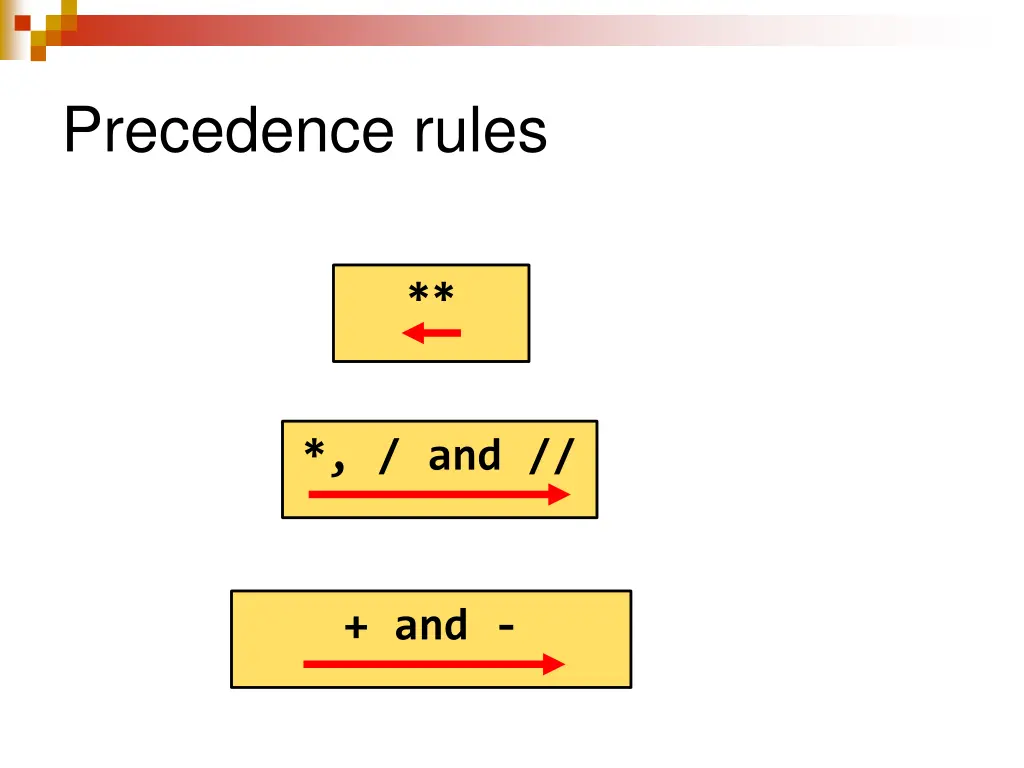 precedence rules