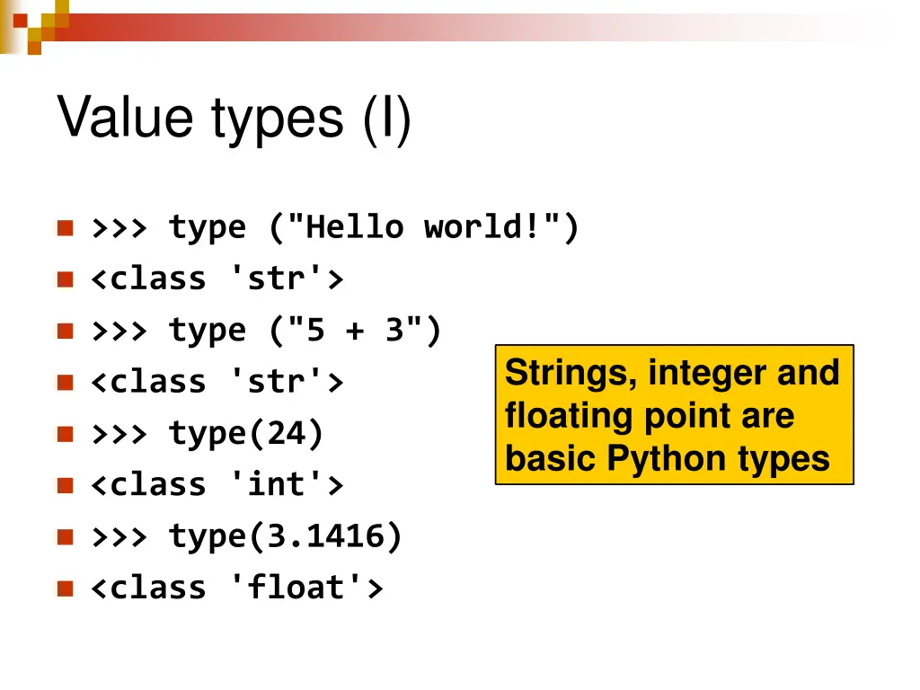 value types i