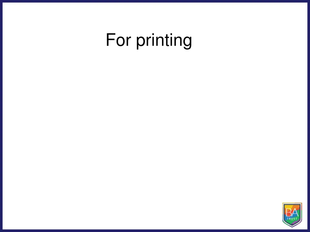 for printing