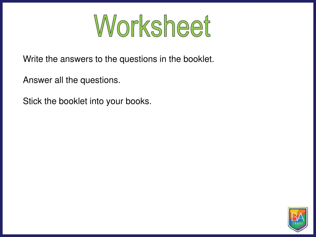 worksheet