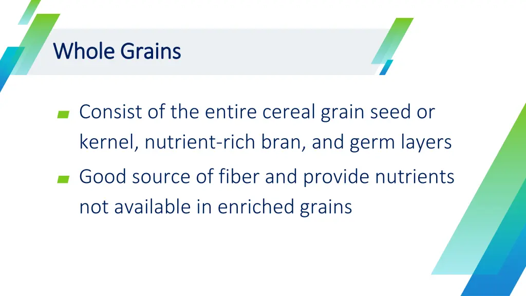 whole grains whole grains