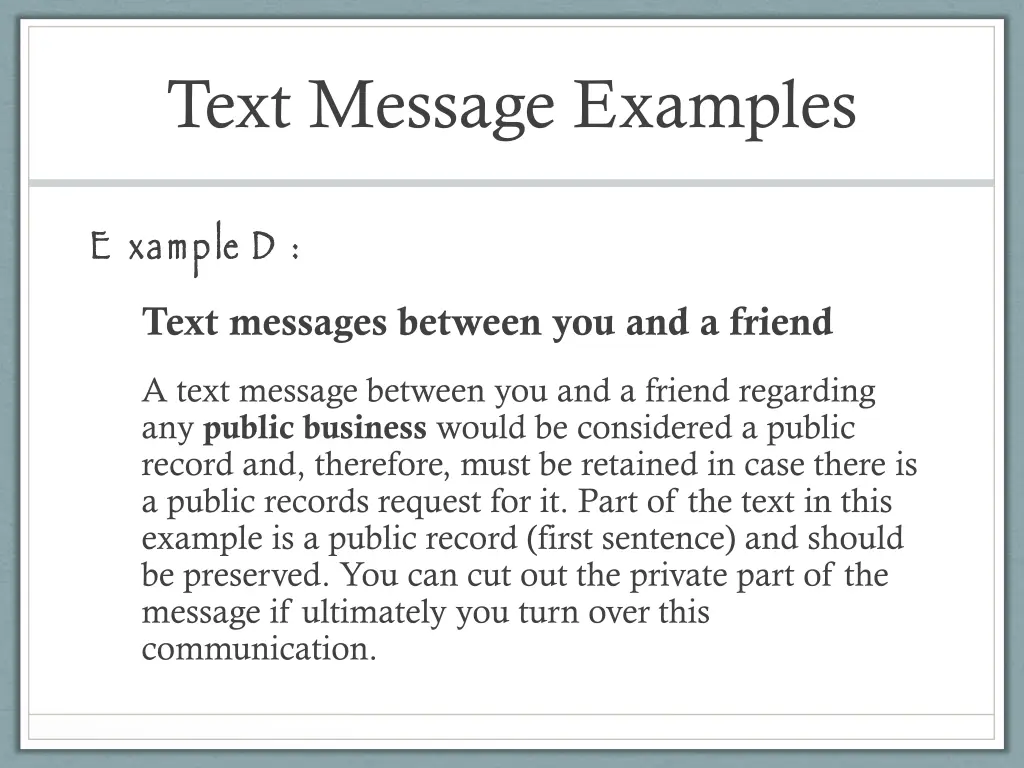 text message examples