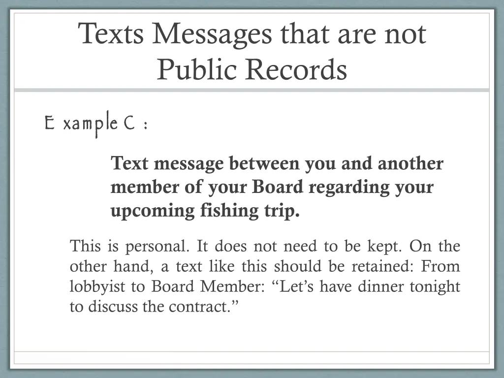 texts messages that are not public records 2