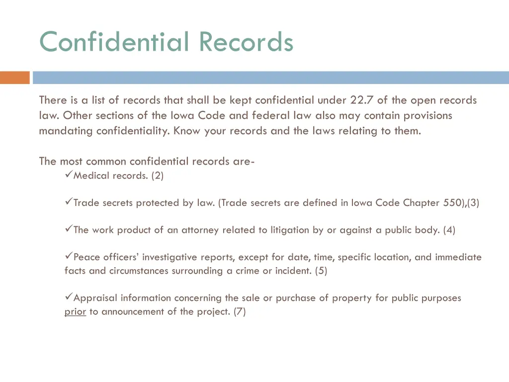 confidential records